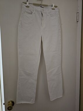 Paige Denim, White High-Rise Straight Cindy Crop Jeans - Women